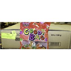 CASE OF 24-120G GOODYBAGS ASSORTED GUMMY CANDY