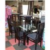Image 1 : FINESSE GLASS DINING TABLE WITH 8 HIGH BACK CHAIRS