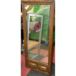 WOOD FRAMED HALLWAY MIRROR