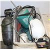 Image 1 : BOX OF MISC. TOOLS WITH SPRAYERS