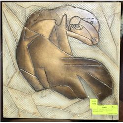 ANIMAL ABSTRACT WALL ART PLAQUE 12"X12"