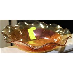 LARGE CARNIVAL GLASS BOWL