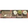 Image 1 : SHOWHOME 4 PC WICKER BASKET WITH 3 ARTIFICIAL