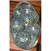 Image 1 : SHOWHOME METAL TRAY WITH 6 DECORATIVE BALLS