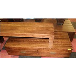 SHOWHOME 3PC WOOD COFFEE TABLE SET