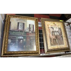 2 FRAMED PICTURES MATCHING DECOR 20"X25" EACH