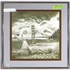 Image 1 : ETCHED FOIL GOLDEN GATE BRIDGE PICTURE