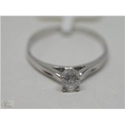 #7-10K WHITE GOLD DIAMOND(0.28CT) SOLITAIRE RING