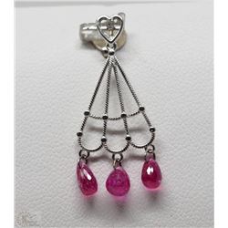 #8-14K WHITE GOLD RUBY(1.00CT) AND DIAMOND