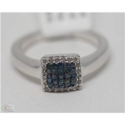 #13-STERLING SILVER BLUE(0.25CT) & WHITE(0.20CT)