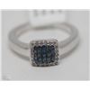 Image 1 : #13-STERLING SILVER BLUE(0.25CT) & WHITE(0.20CT)