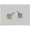 Image 1 : #17-14K YELLOW GOLD DIAMOND(0.44CT) EARRINGS