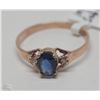 Image 1 : #21-10K ROSE GOLD SAPPHIRE(0.60CT) AND DIAMOND