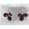 Image 1 : #22-14K WHITE GOLD GARNET(12.00CT) EARRINGS
