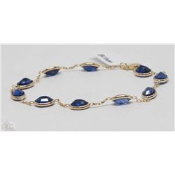 #23-14K YELLOW GOLD SAPPHIRE(11.9CT) BRACELET