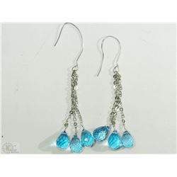 #31-14K WHITE GOLD BLUE TOPAZ(11.00CT) TEAR DROP