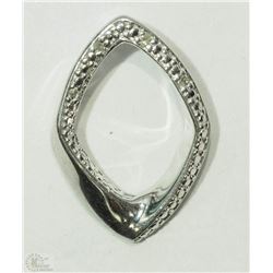 #32-STERLING SILVER DIAMOND PENDANT