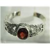 Image 1 : #34-STERLING SILVER GARNET RING SIZE 10.5