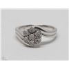 Image 1 : #35-STERLING SILVER 7 DIAMOND RING SIZE 7