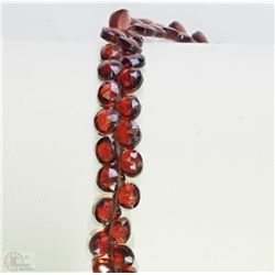 #43-STERLING SILVER GARNET(40.00CT) BRACELET