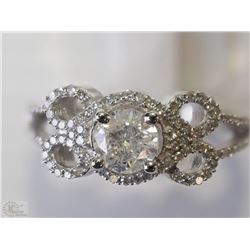 #46-14K WHITE GOLD DIAMOND (0.73CT) RING SIZE 7