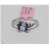 Image 1 : #48-14K WHITE GOLD TANZANITE(2.10CT) & DIAMOND
