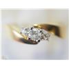 Image 1 : #49-18K YELLOW GOLD DIAMOND (0.22CT) RING
