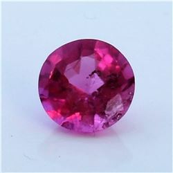 0.92ct Round Shape Rubellite