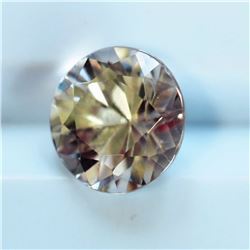 2.17ct Round Cut White Ceylon Sapphire