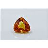 Image 1 : 8.15ct Trillion Cut Mandarine Citrine