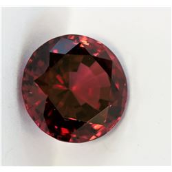 6.94ct Round Cut Raspberry malaya Garnet