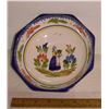 Image 1 : Quimper old bowl faience France plate artists for many generations: signed - piece unique signature