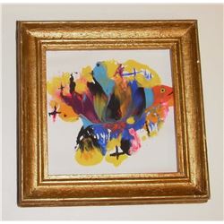 2nd view painting  LangdonArt The Black Cross Feathers  - peinture 2e vue: LangdonArt Croix noire...