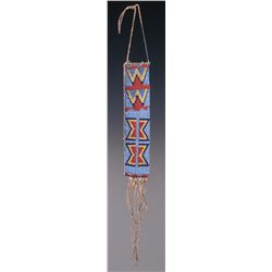 Southern Plains Beaded and Quilled Knife Sheath