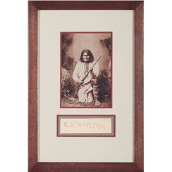 Framed Original Geronimo Autograph from the 1893 Buffalo Exposition