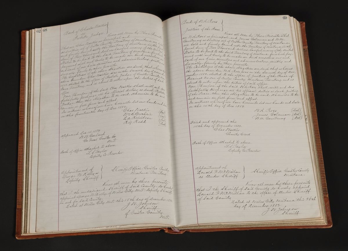 Montana Territorial Official Bond Record