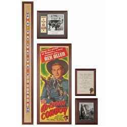 Rex Allen Poster, Photo and Memorabilia Lot