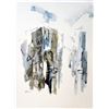 Image 2 : Beautiful Signed Original Watercolor on Board Abstract Modern Art