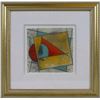 Image 1 : Framed Abstract Original Geometric Art Signed Rare Modern Art Sale