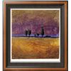 Image 1 : Modern Landscape Signed Original Painting on Paper Colorful Great Style Art