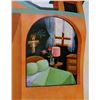 Image 7 : Huge Italian Artist Painting 68x58 Fantastic Pop Canvas Whimsical Detailed HUGE Art Sale