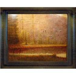 Marsh Scene Acrylic Original Sign Dealer Liquidate ART SALE Dealer Liquidation Great Value Popular A