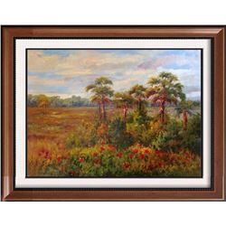 Impressionism Colorful Landscape Painting on Canvas Marsh Traditional Art
