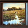 Image 1 : Everglades Wildlife Birds Landscape Low Country PAINTING Original Scenic Fabulous Marsh Impressionis