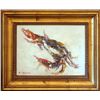 Image 1 : Lobster Colorful RARE SALE Framed Original Acrylic ART SALE Abstract Modern Contemporary Art Sale