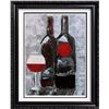Image 1 : Contemporary Wine Painting Modern Black Red White Canvas Signed Original