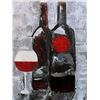 Image 2 : Contemporary Wine Painting Modern Black Red White Canvas Signed Original