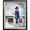 Image 1 : After the Rain Beautiful Acrylic Painting on Canvas 20x16 Janier Girl Suitcases