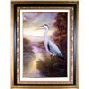 Image 1 : MP Elliott Fantastic Marsh Egret Realism Colorful Impressionstic Painting Original