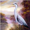 Image 3 : MP Elliott Fantastic Marsh Egret Realism Colorful Impressionstic Painting Original